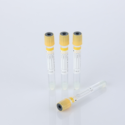 Veilige medische vacuümbloedverzamelbuis 1 - 10 ml gelbuis met gele bovenkant